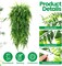 28-Pack Artificial Hanging Plants – 32-Inch Faux Boston Fern Vines, Plastic Greenery, Eucalyptus-Look Indoor Outdoor Wall, Room, and Wedding Décor (No Baskets)